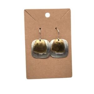 Marjorie Baer San Francisco Mixed Metal Artisan Dangle Earrings